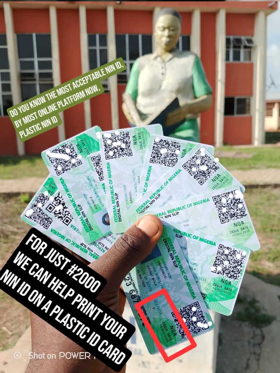 NIN ID CARD PRINTING